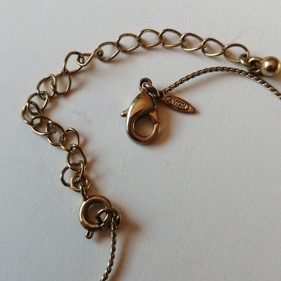 Vintage Avon Minimalist Sliding Graduated Bronze Tone Ball Chain Necklace - Picture 4 of 6